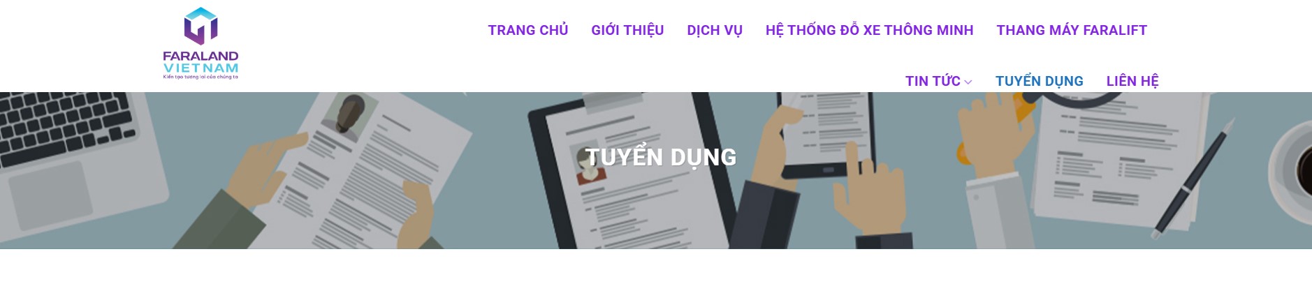 xin việc làm bất động sản tại website Faraland